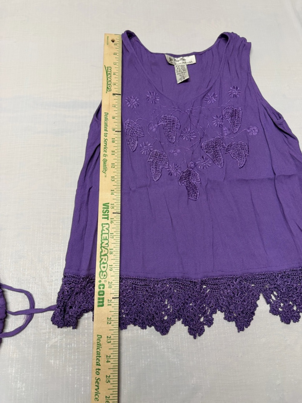 Sleeveless Purple Embroidered Mini Dress Set - Picture 3 of 10